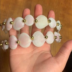 Handmade pink shell headbands from Cancun Shores